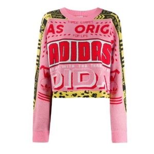 adidas original scarf print jumper